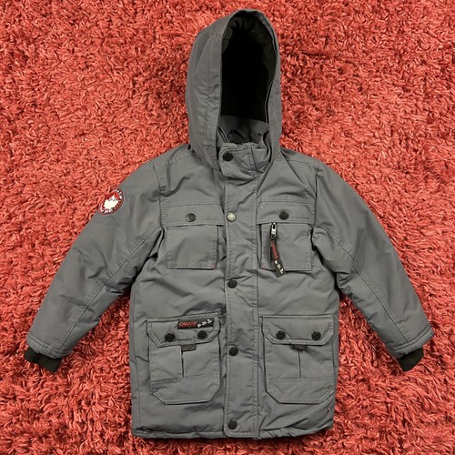 Canada Weather Gear Insulated Parka Kids Grey Jacket Size 5/6 OCCW044