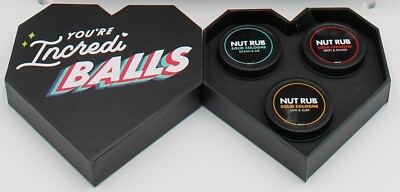 Valentines Day Men's Gift Set Ballsy Nut Rub Apply Anywhere Safe Cologne