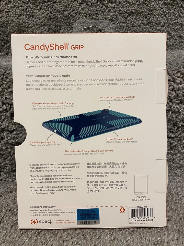 iPad Mini Speck Candyshell Grip Case - Deep Sea Blue/Caribbean - Image 2 of 2