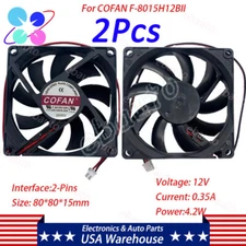 12V 0.35A Fan For COFAN F8015H12BII Ecotech Radion XR30W Pro LED Lighting System