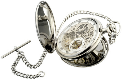 Jean Pierre Twin-Lid Skelett Taschenuhr CP Mit Gratis Gravur