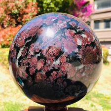 14.1LB Natural Beautiful Fireworks ball Quartz Crystal Sphere Healing 1060