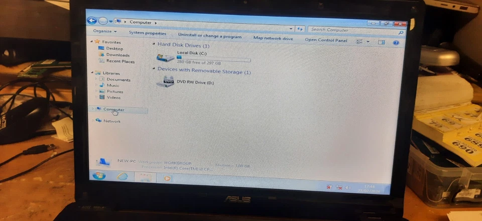 Asus K52F Intel i3 3rdgen @2.4Ghz 300GB HDD 3GBRAM Win 7 HDMi slight fault (686 - Image 3 of 4