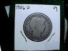 1906-D BARBER SILVER HALF DOLLAR VG