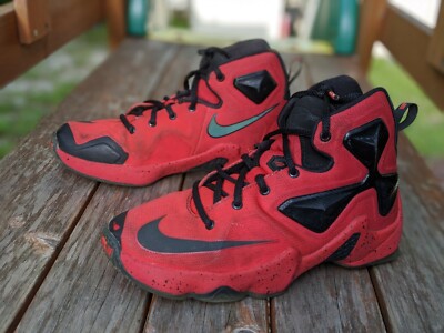2 pairs of Lebron 13 Red and Black Buy Nike LeBron 13 GS  main image 4