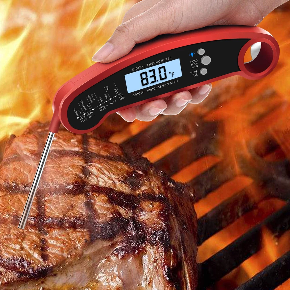 Meat Thermometer Digital for Grilling and Cooking Waterproof Instant Read Food T