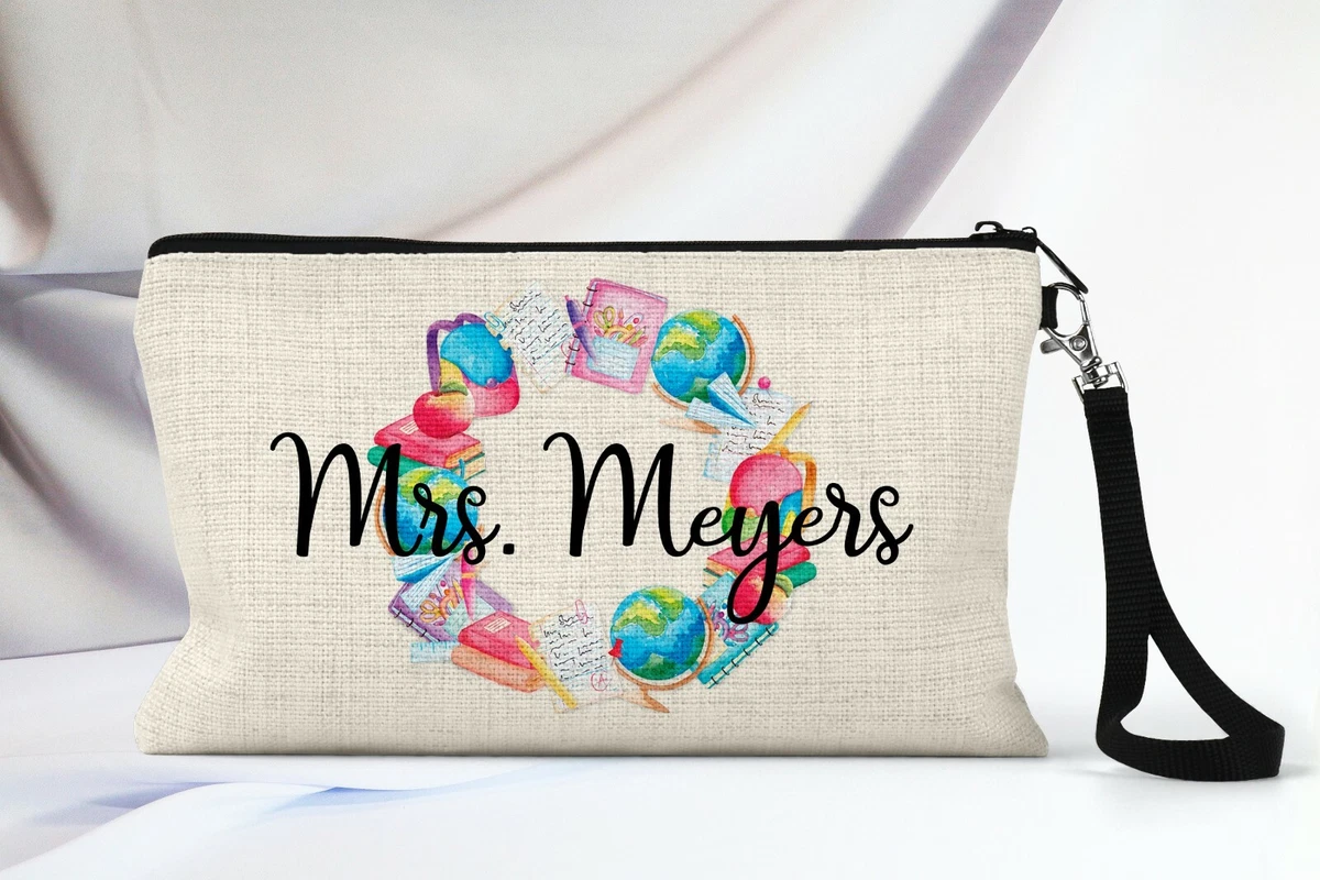 Teacher Pencil Pouch, Makeup Bag, Teacher Gifts Personalized