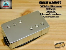 Chrome Wide Range Style Ceramic Neck Humbucker (4-wire) 50mm