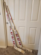 (2) Vintage CCM Pro Goalie Hockey Stick SR 860 & Grubauer Red White 26" Canada