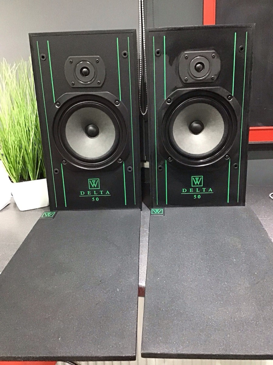 Vintage Large Wharf Dale Delta 50 Speakers Standing Over 18 Inches
