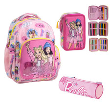 Barbie Schulset 3-teilig Rucksack Federmäppc...