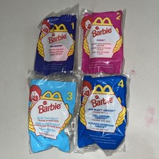 McDonald's 1998 Barbie Figurines Happy Meal Toys - Complete Set of Four - NEW