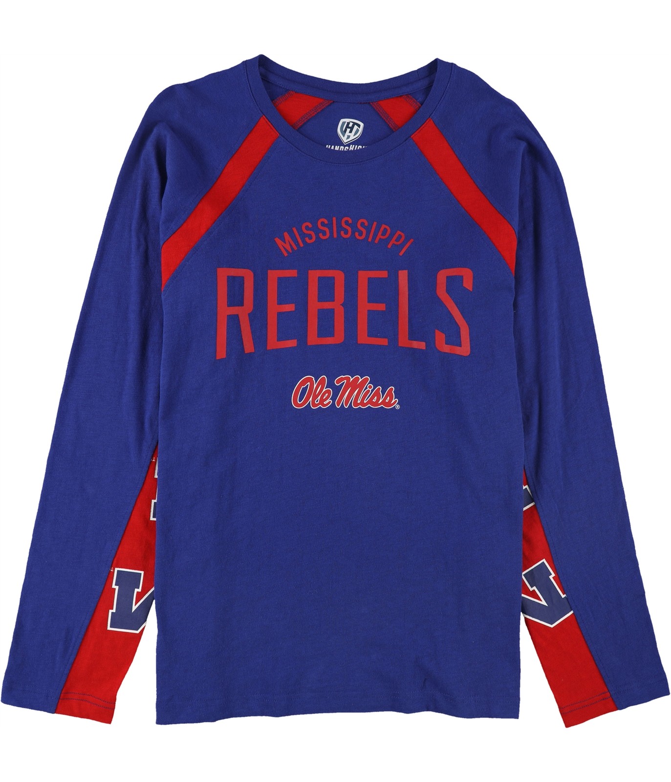 Мужская футболка с цветными блоками Ole Miss Rebels синяя большого размера Hands High 4790₽