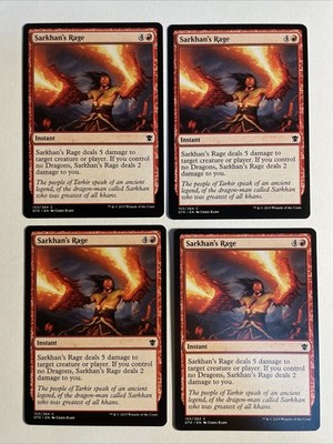 4x Mtg Dragons Of Tarkir Sarkhan s Rage NM Magic The Gathering