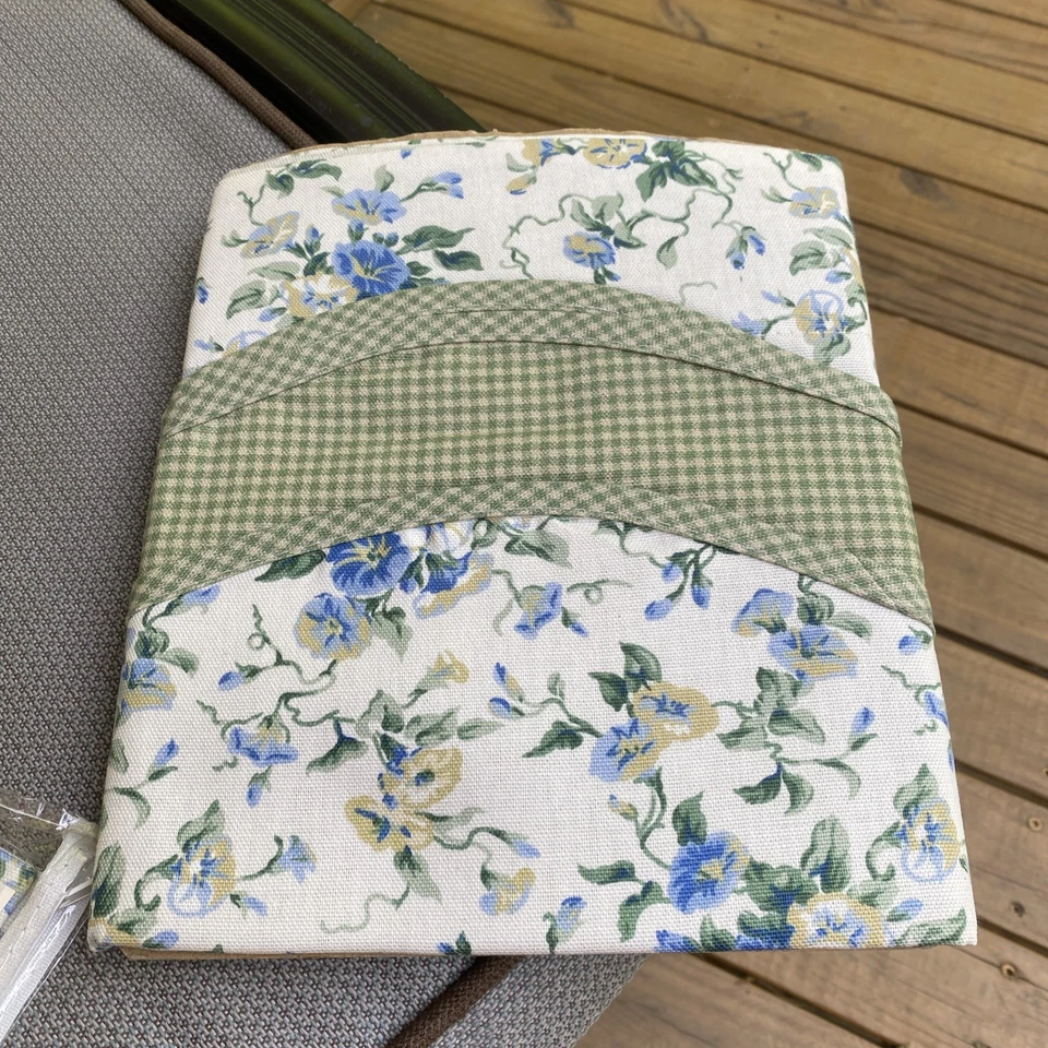 НОВЫЙ НЕРАСПАКОВАННЫЙ ВАЛАНС WAVERLY СИНИЙ ЖЕЛТЫЙ ЦВЕТОЧНЫЙ ЗЕЛЕНЫЙ КЛЕТЧАТЫЙ ЗУБЧАТЫЙ 36 дюймов x 48 дюймов - Изображение 2 из 4