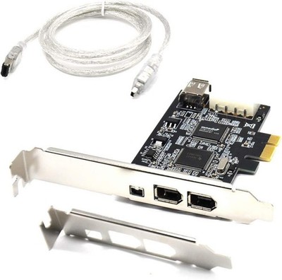 PCIe Firewire-Karte für Windows 10, IEEE 1394 PCI-Express-Controller, 4 Ansch...