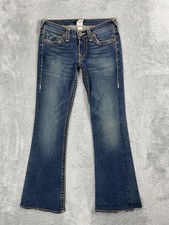 True Religion Jeans Womens 30 Blue Bootcut Made USA Stretch Pocket W10216ID6