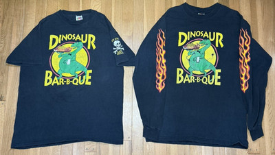 Vtg 90 s Dinosaur Bar-B-Que Honky-Tonk Restaurant T-Shirts L  Syracuse,New York