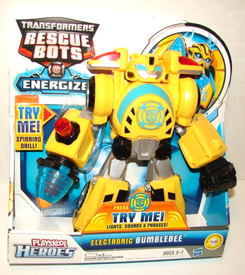 2012 TRANSFORMERS Rescue Bots ELECTRONIC BUMBLEBEE Light & Sounds Toy Figure NEW