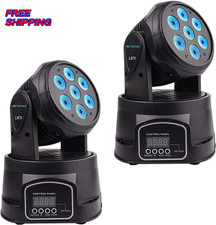BETOPPER DJ Lights Moving Head 7x8W RGBW Sound Activated / DMX Lighting 2 Packs