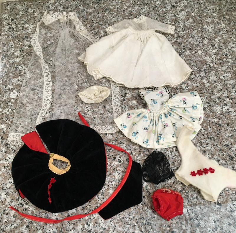 Vintage 1950's Little Miss Ginger Tagged Doll Clothing Lot