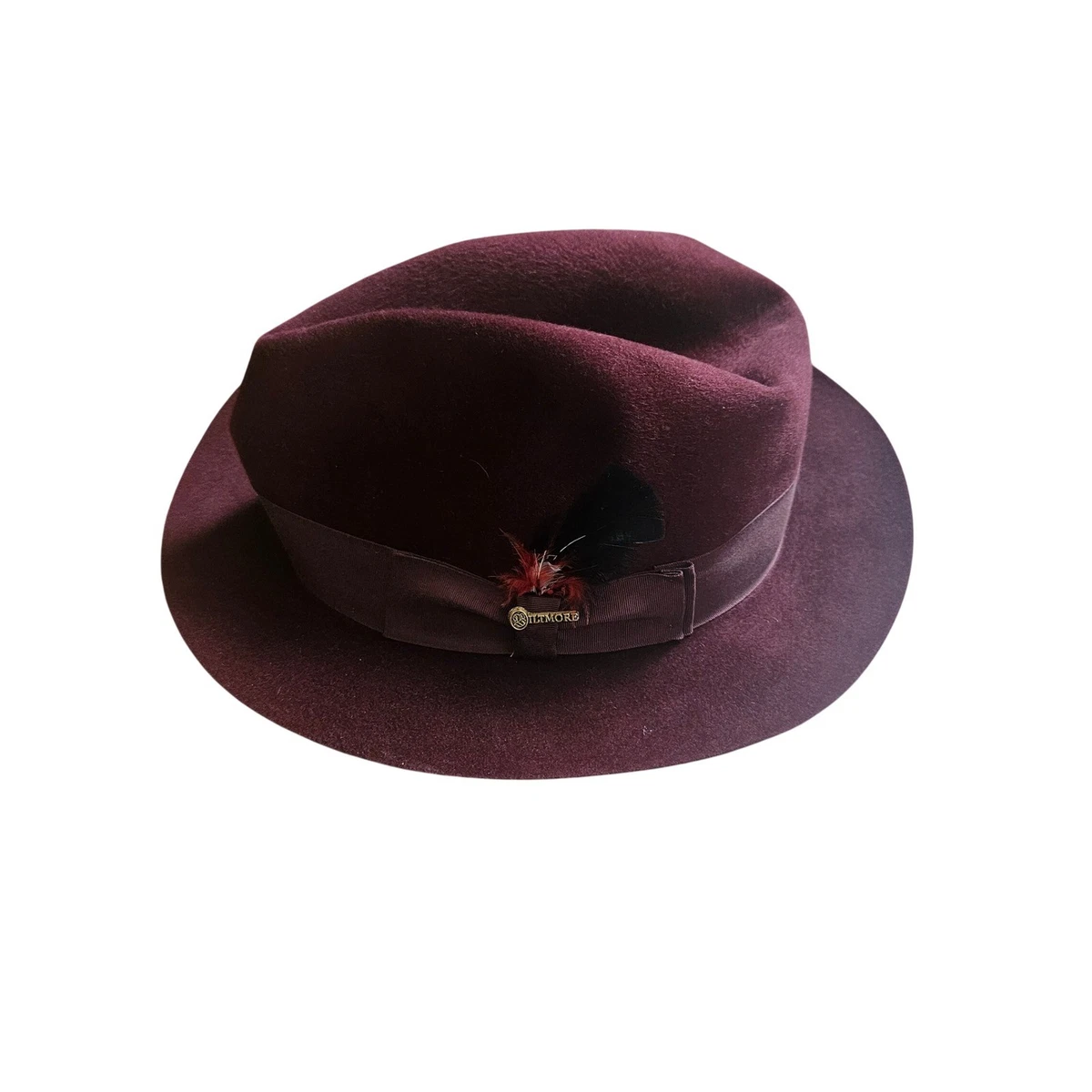 Biltmore Eleganza Fedora Hat Bordeaux Felt Leather Band 7 3/8 Quiet Luxury Biltmore-Chicago-Eleganza-  main image 2