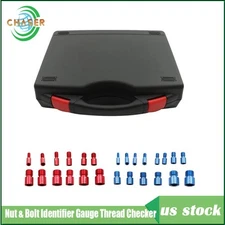 26PCS NUT / BOLT THREAD CHECKER SCREW THREAD IDENTIFIER GAUGE INCH / METRIC KIT