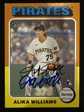 2024 Topps Heritage Alika Williams Signed Rookie Card 128 Pirates Autograph Auto. rookie card picture