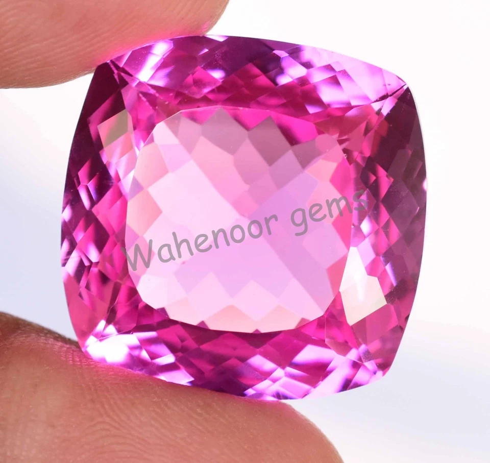 Natural Mogok Pink Ruby 54.50 Ct Cushion Certified Flawless Loose Gemstone - Image 3 of 4