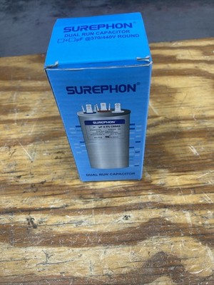 SUREPHON CBB65 Dual Run Capacitor for AC 60+10 uf 50/60 Hz 370-440 VAC