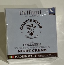 Delfani Milano Goat's Milk Collagen Night Cream Nourishing 1.7oz/50ml Free Ship 