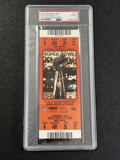 Super Bowl XLIV Full Orange Ticket 2010 New Orleans Saints Colts PSA 10 GEM MINT