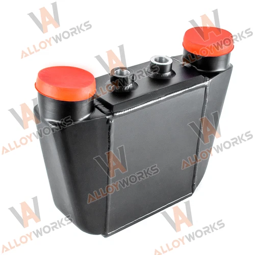 BLACK Universal Aluminum AIR TO WATER Intercooler 16.5"x13"x4.5" ALLOYWORKS - Picture 6 of 7