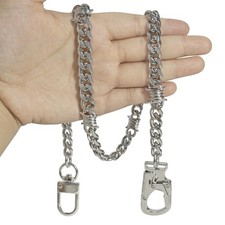 Wallet Chain for Pants,Fancy Stainless Steel Key Chains with Silver-ctl-bk