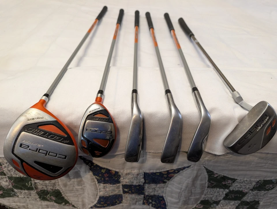 Juego de palos de golf Cobra Junior naranja negro - driver, híbrido, 7, 9, SW, PUTTER, BOLSA Foto 2 de 4