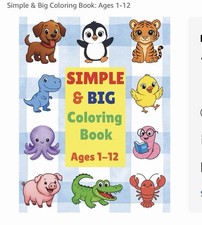 Children coloring book, children toy, 100 pages, animal coloring book