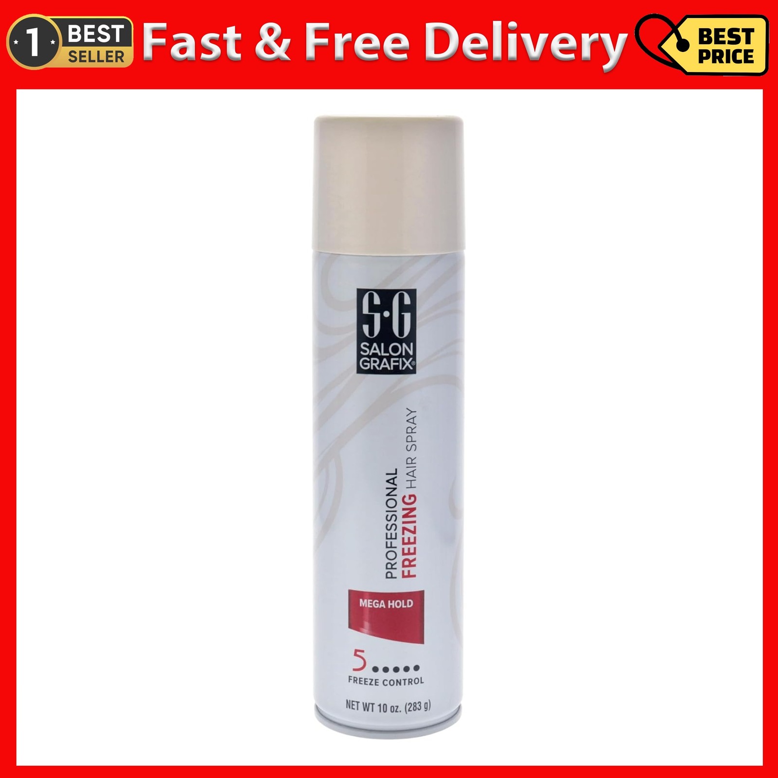 Salon Grafix Professional Mega Hold Freezing Hair Spray, 9 O
