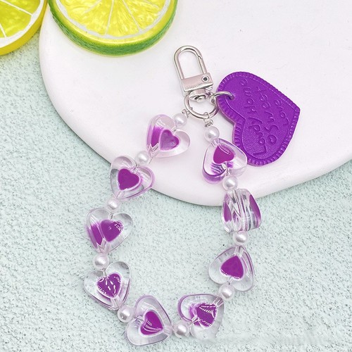 Crystal Love Heart Lanyard Anti-Lost Bracelet For Mobile Phone Case Wrist St-yg - Picture 8 of 18