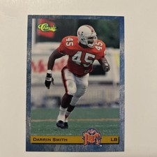 Darrin Smith Rookie Card 1993 Classic NFL Draft Pick #82. rookie card picture