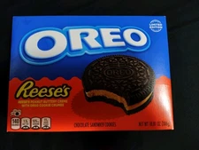 NEW OREO REESE'S Peanut Buttery Creme Chocolate Sandwich Cookie Limited Edition 