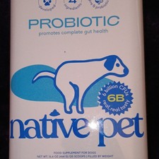 Native Pet Probiotic Powder Digestion Aid Supplement for Dogs 16.4 oz 464 g 