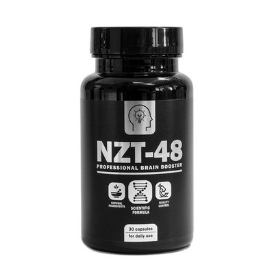 NZT 48 Solution for Mental, Poor Focus & Cognitive Decline, Natural, 30 caps