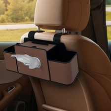 Car Seat Back Organizer Car Back Seat Multi-Function Storage Box w/2 Cup Holders