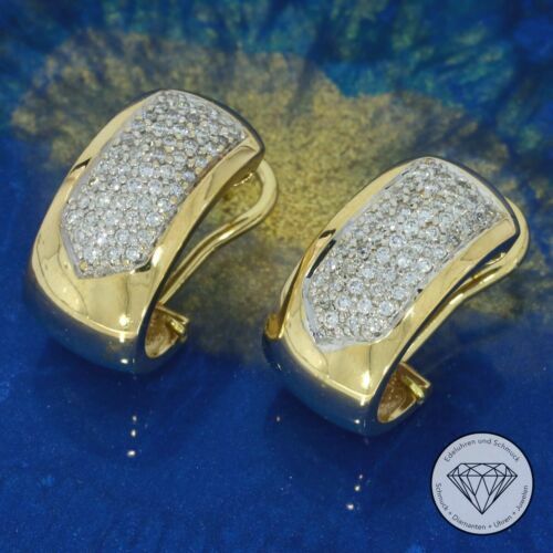 Goldohrringe CHRIST 585 Ohrringe Diamanten 14 k