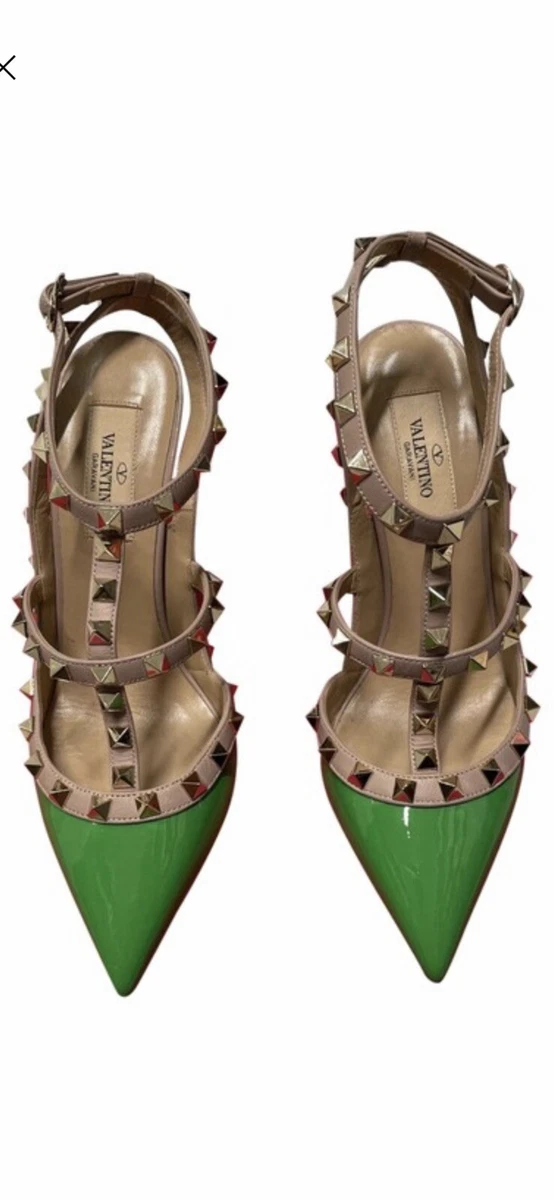 valentino shoes heels green size 37 WORN ONCE | eBay