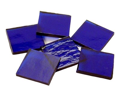 4'' x 8'' Cobalt Blue Cathedral RR | Fusible 96 coe | Mosaic Glass | 96 coe