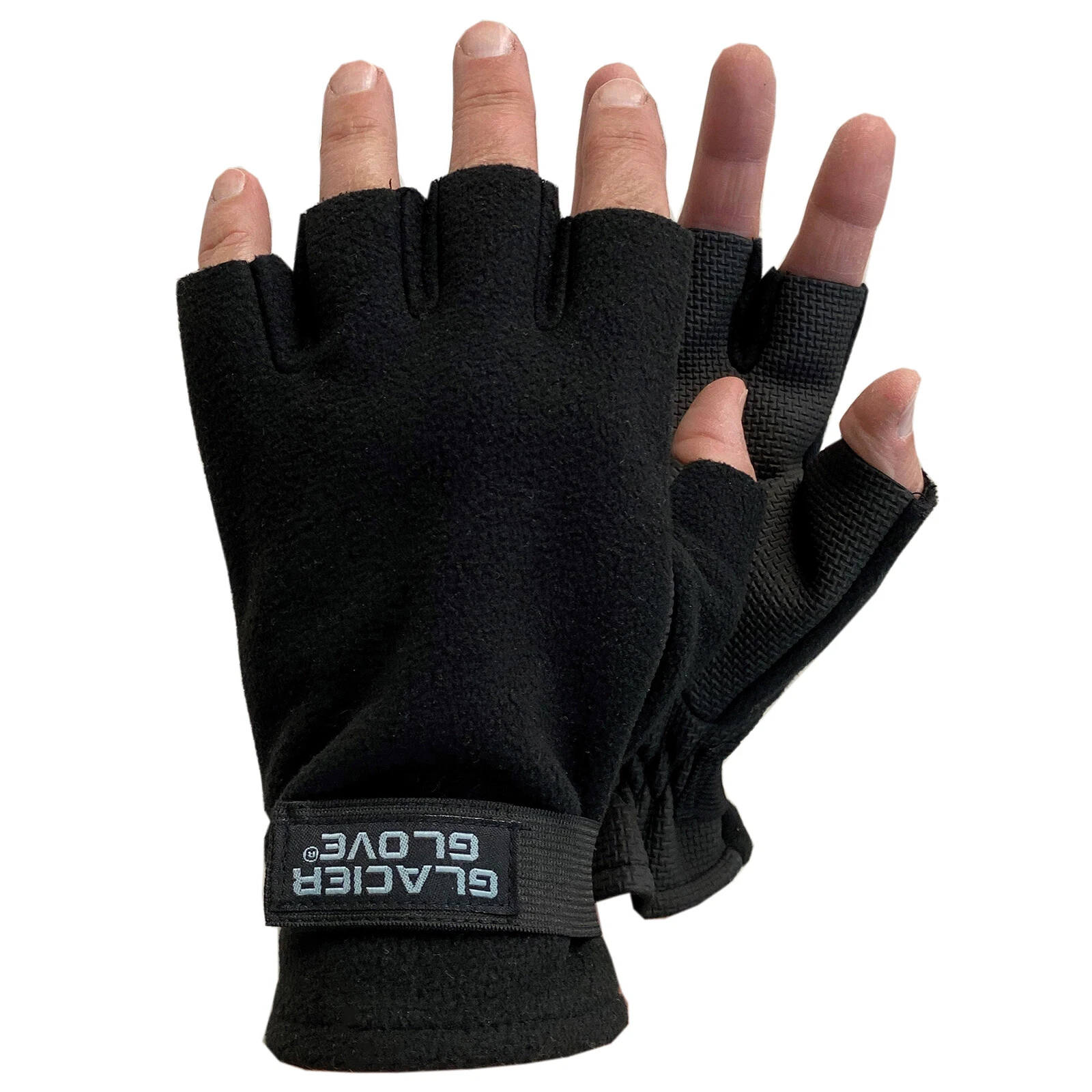 GLACIER GLOVE Alaska River Black Fingerless Glove (757BK)