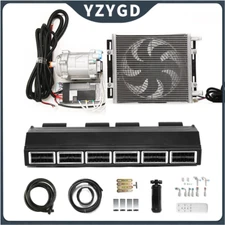 Universal 12000 BTU 12V A/C Kit Truck Cab Bus Air Conditioner Underdash 6 Vents