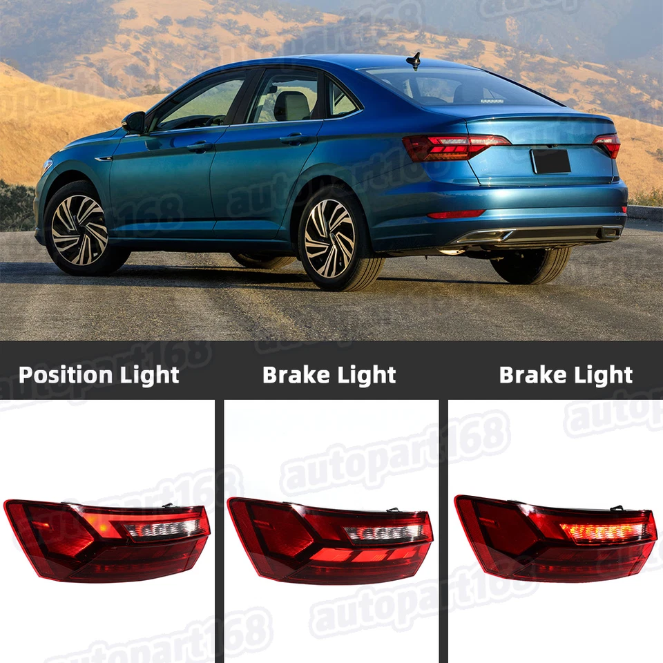 For 2020-2024 Volkswagen Jetta Left Driver LED Rear Tail Light Lamp US Outer Foto 3 de 4