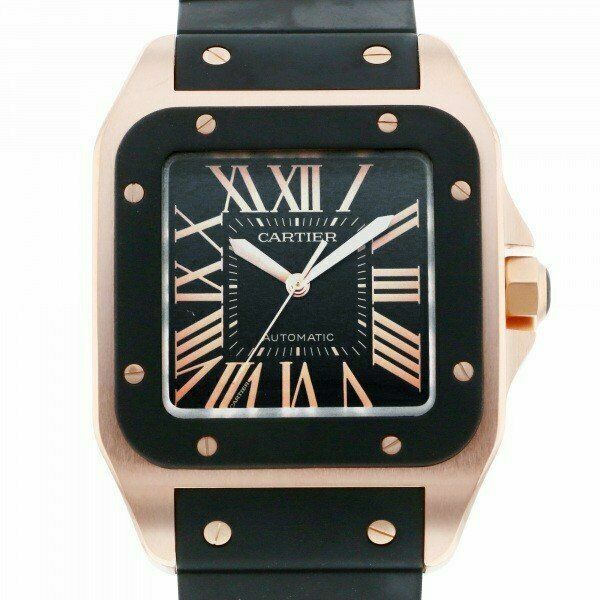 Cartier Santos Men's Black Watch 